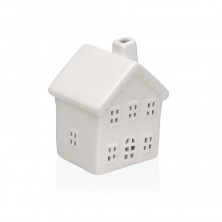 STATUETTE CÉRAMIQUE LED MAISON BLANCHE