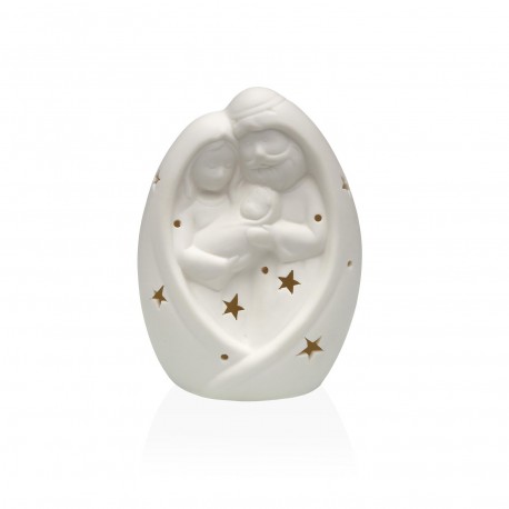 STATUETTE CÉRAMIQUE BLANCHE LED