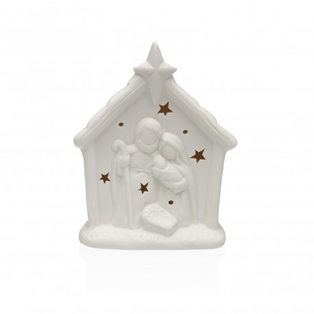 STATUETTE CÉRAMIQUE BLANCHE LED
