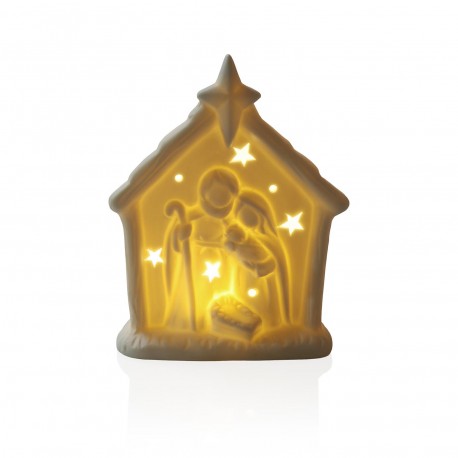 STATUETTE CÉRAMIQUE BLANCHE LED