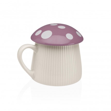 TASSE AVEC COUVERCLE CHAMPIGNON VIOLET