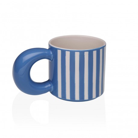 MUG RAYURES BLEU