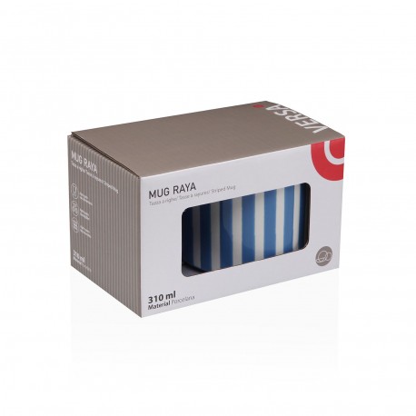 MUG RAYURES BLEU
