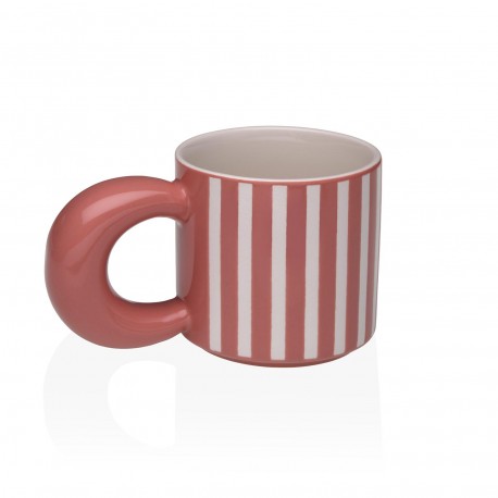 MUG RAYURES ROSE