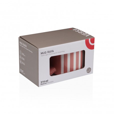 MUG RAYURES ROSE