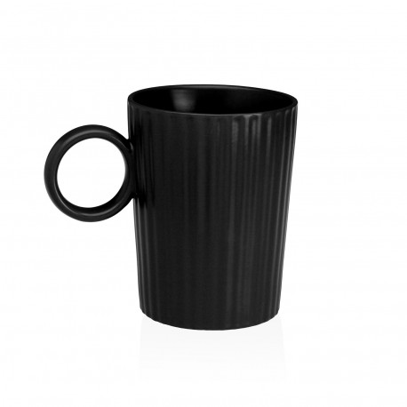 TASSE RAYURES GRIS FONCÉ
