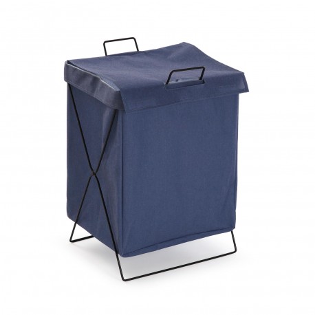 PANIER À LINGE PLIABLE "LAUNDRY" BLEU