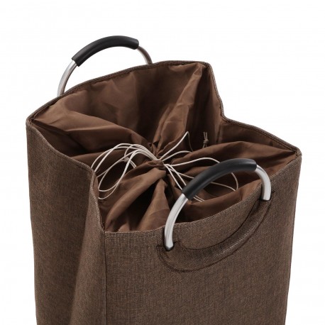 PANIER À LINGE AVEC POIGNÉES MARRON
