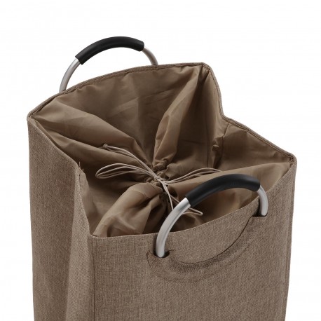 PANIER À LINGE AVEC POIGNÉES BEIGE