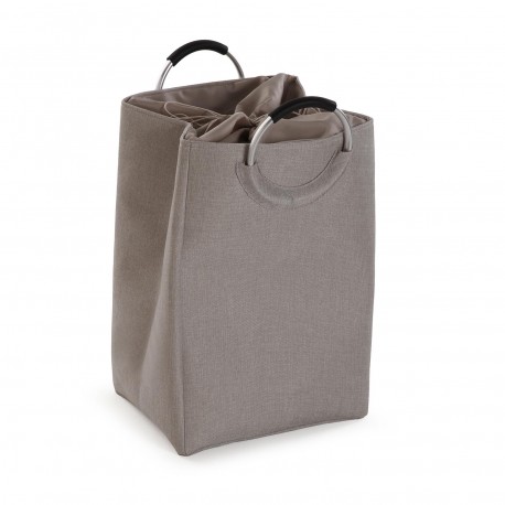 PANIER À LINGE AVEC POIGNÉES GRIS CLAIR