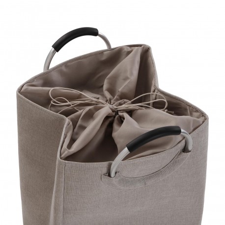 PANIER À LINGE AVEC POIGNÉES GRIS CLAIR