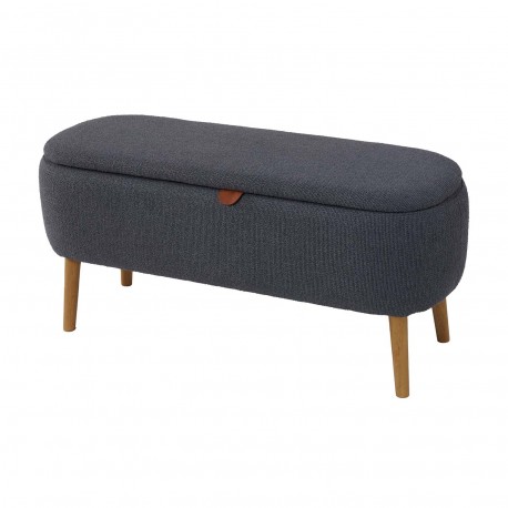 BANC DE LIT MANIKO GRIS FONCÉ
