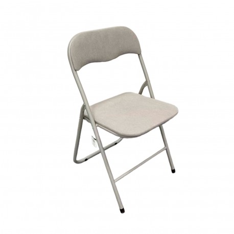 CHAISE PLIANTE LIRA VELOURS GRIS