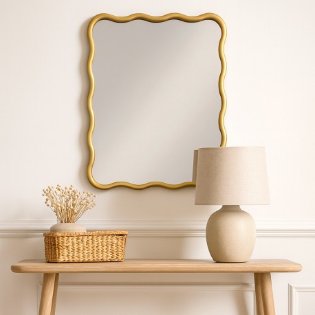 MIROIR VAGUES DORÉ