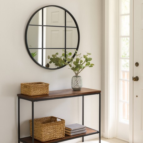 MIROIR FENÊTRE ROND NOIR MIROIR FENÊTRE ROND NOIR