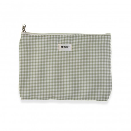 TROUSSE VICHY VERT 27X19CM