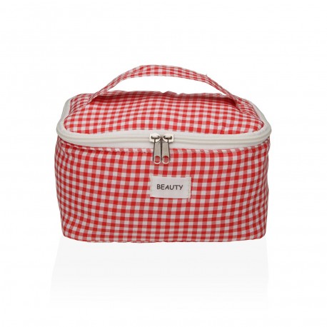 TROUSSE VICHY ROUGE AVEC POIGNÉE