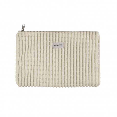 TROUSSE CORDUROY BLANC 27X19CM