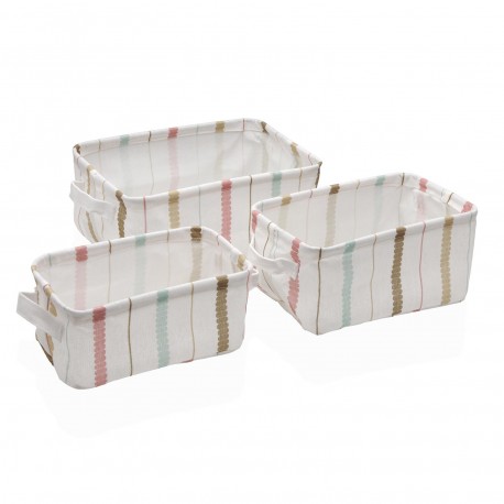 SET 3 PANIERS RECTANGULAIRES FLINT
