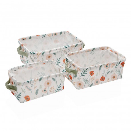 SET 3 PANIERS RECTANGULAIRES VERDI