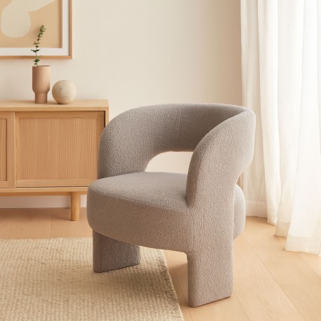 FAUTEUIL NASSER EN LAINE GRIS FAUTEUIL NASSER EN LAINE GRIS