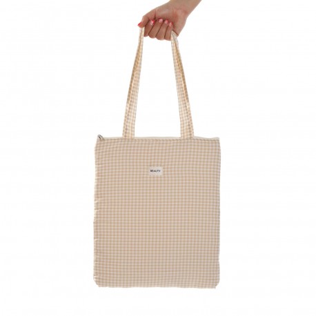 TOTE BAG VICHY BEIGE