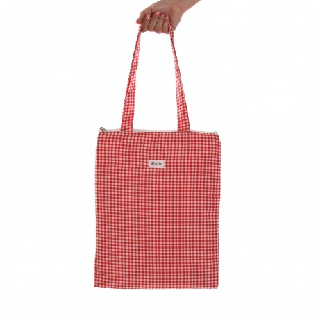 TOTE BAG VICHY ROUGE