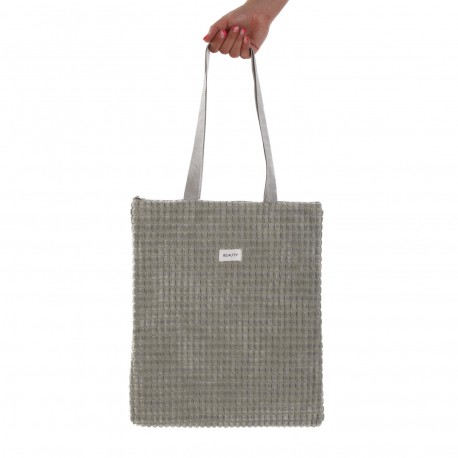 TOTE BAG CORDUROY BLEU