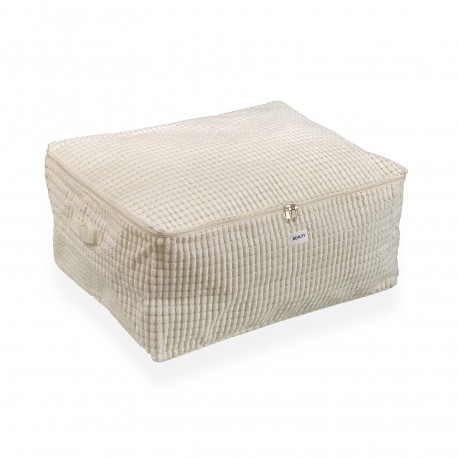 HOUSSE RANGEMENT CORDUROY BLANC L