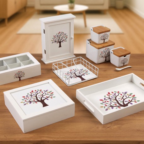 BOÎTE À THÉ BOIS 6 EMPLACEMENTS TREE