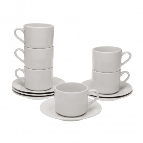 TASSE AVEC SOUCOUPE BLANCHE 200ML