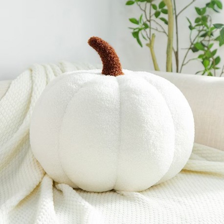 COUSSIN CITROUILLE BLANC L AVEC REMBOURRAGE