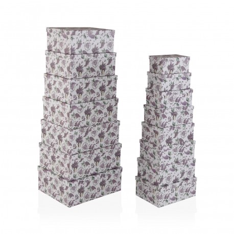 SET 15 BOÎTES CARTON LILAC
