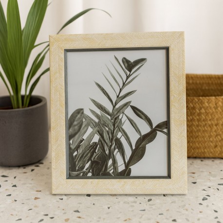 CADRE PHOTO CRÈME BORDS GRIS 20 X 25