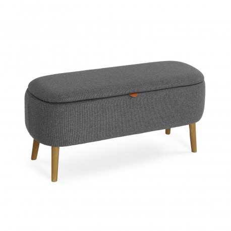 BANC DE LIT MANIKO GRIS FONCÉ