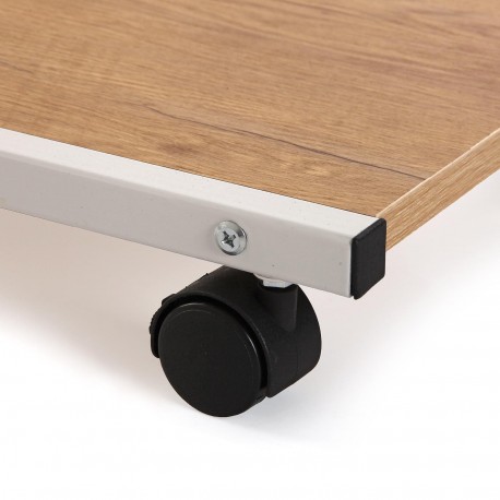 TABLE D'APPOINT BL. A/ ROUES