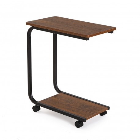 TABLE D'APPOINT NOIRE A/ ROUES