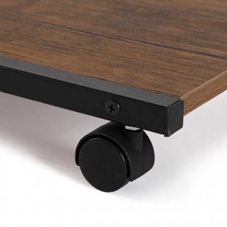 TABLE D'APPOINT NOIRE A/ ROUES