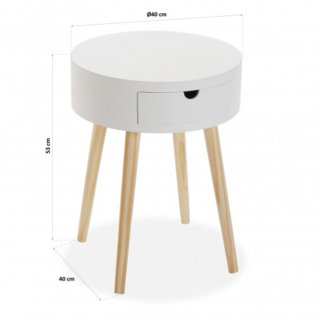 TABLE AUXILIAIRE BLANC