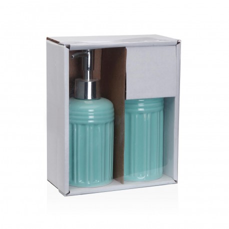 SET VERRE/DISTRIBUTEUR BLANC