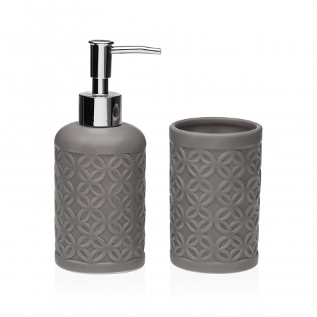 SET VERRE/DISTRIBUTEUR GRIS