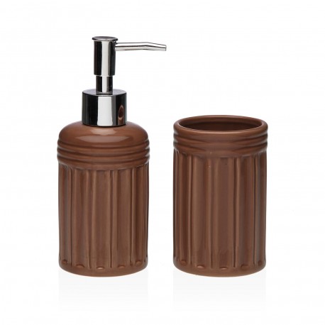 SET VERRE/DISTRIBUTEUR BRUN