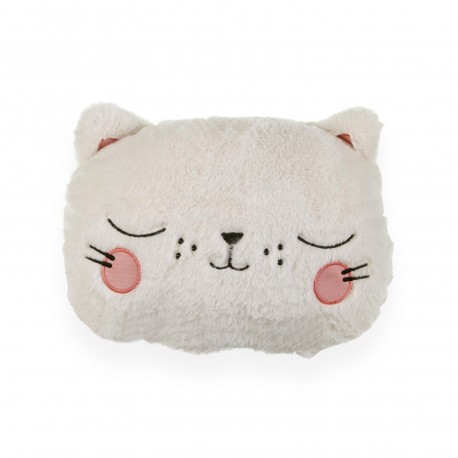 COUSSIN CHAT BLANC AVEC REMBOURRAGE