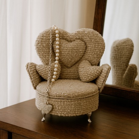 BOÎTE À BIJOUX FAUTEUIL GRIS CLAIR BOÎTE À BIJOUX FAUTEUIL GRIS CLAIR