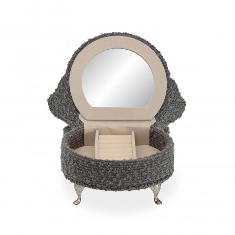 BOÎTE À BIJOUX FAUTEUIL GRIS FONCÉ BOÎTE À BIJOUX FAUTEUIL GRIS FONCÉ