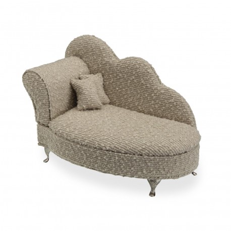 BOÎTE À BIJOUX CHAISE LONGUE GRIS CLAIR