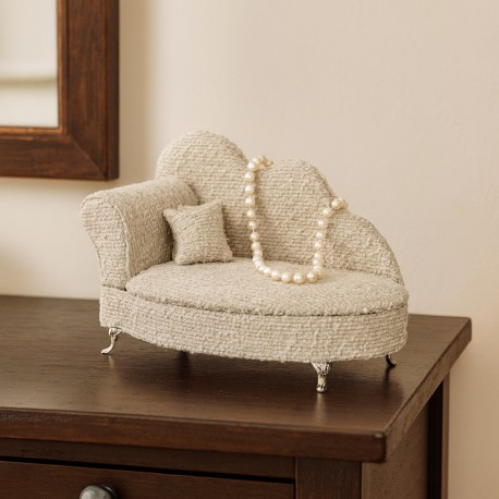 BOÎTE À BIJOUX CHAISE LONGUE GRIS CLAIR