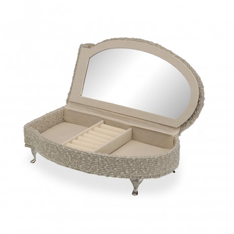 BOÎTE À BIJOUX CHAISE LONGUE GRIS CLAIR