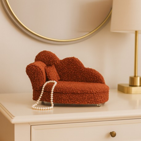 BOÎTE À BIJOUX CHAISE LONGUE ROUGE BOÎTE À BIJOUX CHAISE LONGUE ROUGE