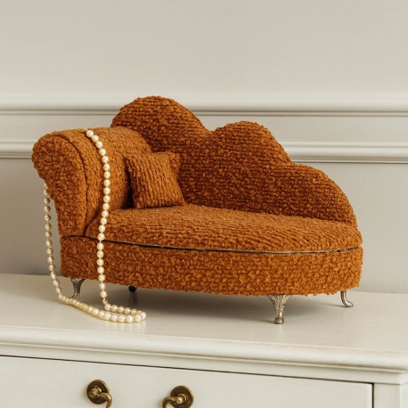 BOÎTE À BIJOUX CHAISE LONGUE MOUTARDE